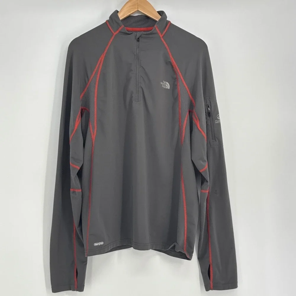 The North Face Pullover Mens L Gray Flight Series 1/4 Zip VaporWick Active Top